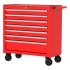 Urrea Gabinete Móvil para Herramientas P36M7, 10 Gavetas, Rojo