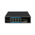 Switch Utepo Fast Ethernet UTP7108E-POE, 8 Puertos PoE+ 10/100 + 1 Puerto SFP, 5.6 Gbit/s, 8000 Entradas - No Administrable  1