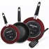 Vasconia Juego de Sartenes 4023985, 4 Piezas, Antiadherente, Rojo