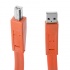 Vcom Cable USB A Macho - USB B Macho, 1.8 Metros, Naranja  1