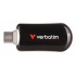 Memoria USB Verbatim 30224, 64GB, USB-C 3.0, Lectura 100MB/s, Escritura 25MB/s, Negro  1