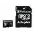 Memoria Flash Verbatim, 64GB microSDHC Clase 10, con Adaptador  1