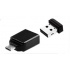 Memoria USB Verbatim Store' n' Go Nano, 16GB, USB 2.0, Negro, con Adaptador Micro USB  2