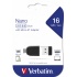 Memoria USB Verbatim Store' n' Go Nano, 16GB, USB 2.0, Negro, con Adaptador Micro USB  7