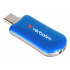 Memoria USB Verbatim Plectra, 128GB, USB-C 3.0, Lectura 100MB/s, Escritura 25MB/s, Azul  3
