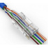 Vertical Cable Plug RJ-45 Cat6, Transparente, 100 Piezas  2