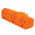 Volteck Multicontacto Tipo ''Y'', 3 Salidas, Naranja  1