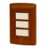 Volteck Placa para Pared, 3 Interruptores, Madera