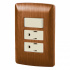 Volteck Placa Armada de Pared 49937, 2 Contactos/1 Interruptor, Madera  1