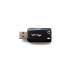 Vorago Adaptador USB 2.0 Macho - 2x 3.5mm Hembra, Negro  2