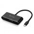 Vorago Adaptador USB-C Macho - VGA/HDMI/USB-C/3.5mm/USB-A Hembra, Negro  1