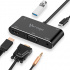 Vorago Adaptador USB-C Macho - VGA/HDMI/USB-C/3.5mm/USB-A Hembra, Negro  6