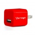 Vorago Cargador para Pared AU-105, 5V, 1x USB 2.0, Rojo  1