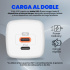 Vorago Cargador de Pared AU-402-WH, 45W, 20V, 2 x USB-C - Imagen adicional 4