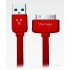 Vorago Cable USB A Macho - Apple 30-pin Macho, 1 Metro, Rojo, para iPhone/MacBook/iPod  2