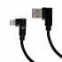 Vorago Cable de Carga USB Angulado Macho - Lightning Angulado Macho, 1 Metro, Negro, para iPhone/iPad  1