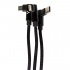 Vorago Cable de Carga 3 en 1 USB A Macho - Micro USB B/Lightning/Micro USB Macho, 1.3 Metros, Negro, para iPhone/iPad/Smartphone  1