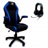Vorago Silla Gamer Start The Game CGC300, hasta 120Kg, Negro/Azul + Audífonos Vorago HS-501