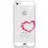 White Diamonds Carcasa Lipstick Heart con Cristales Swarovski para iPhone 5/5s  1