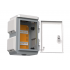 Wi-Tek Gabinete para Pared 14" WI-IOTBOX03-V3, 19U, hasta 15kg
