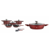 Worldconnect Batería de Cocina SSBAT10N2, Aluminio, Antiadherente, 10 Piezas