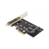 X-Media Tarjeta PCI Express 3.0 XM-PEX4-M2MB, Alámbrico, M.2, 6Gbit/s  2