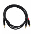 XSS Cable AUX 3.5mm Macho - 2x RCA Macho, 1.5 Metros, Negro  1