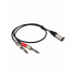 XSS Cable AUX 2x 6.3mm Macho - XLR Macho, 90cm, Negro  2