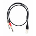 XSS Cable AUX 2x 6.3mm Macho - XLR Macho, 90cm, Negro  1