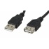 Xtech Cable USB 2.0 A Macho - USB 2.0 A Hembra, 1.8 Metros, Negro  1
