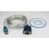 Xtech Cable USB 2.0 - Serial DB9, 3 Metros, Transparente  1