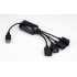 Xtech Cable Hub USB XTC-320, 4 Puertos USB 2.0, Negro  1