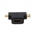Xtech Adaptador Micro/Mini HDMI Macho - HDMI Hembra, Negro  1
