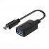 Xtech Adaptador USB-C Macho - USB 3.0 A Hembra, 12cm, Negro  1