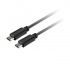 Xtech Cable USB C Macho - USB C Macho, 1.8 Metros, Negro  1