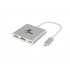 Xtech Adaptador USB C Macho - HDMI/USB Hembra, Plata  1