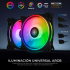 Ventilador Xtreme PC Gaming Air Force, 3x 120mm, 1500RPM, ARGB, Negro  7