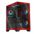 Gabinete Xtreme PC Gaming Crystal Hive, Mini-Tower, Micro-ATX/Mini-ITX, USB 2.0/3.0, sin Fuente, 5 Ventiladores Instalados, Rojo
