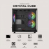 Gabinete Xtreme PC Gaming Crystal Cube, Mini-Tower, Micro-ATX/Mini-ITX, USB 2.0/3.0, sin Fuente, 3 Ventiladores Instalados, Negro - Imagen adicional 5