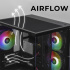 Gabinete Xtreme PC Gaming Crystal Cube, Mini-Tower, Micro-ATX/Mini-ITX, USB 2.0/3.0, sin Fuente, 3 Ventiladores Instalados, Negro - Imagen adicional 7