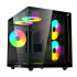 Gabinete Xtreme PC Gaming Crystal Cube, Mini-Tower, Micro-ATX/Mini-ITX, USB 2.0/3.0, sin Fuente, 3 Ventiladores Instalados, Negro