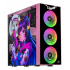 Gabinete Xtreme PC Gaming D.VA, Midi-Tower, ATX/Micro-ATX/Mini-ITX, USB 2.0/3.0, sin Fuente, 4 Ventiladores Instalados, Rosa