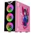 Gabinete Xtreme PC Gaming D.VA, Midi-Tower, ATX/Micro-ATX/Mini-ITX, USB 2.0/3.0, sin Fuente, 4 Ventiladores Instalados, Rosa  2