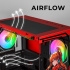 Gabinete Xtreme PC Gaming CXTEV2THRD, Mini-Tower, Micro-ATX/Mini-ITX, USB 2.0/3.0, sin Fuente, 5 Ventiladores Instalados, Rojo - Imagen adicional 6
