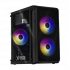 Gabinete Xtreme PC Gaming Zero, Mini-Tower, Micro-ATX/Mini-ITX, USB 2.0/3.0, con Fuente de 600W, 3 Ventiladores Instalados, Negro
