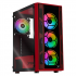 Gabinete Xtreme PC Gaming Kronos, Midi-Tower, ATX/Micro-ATX/Mini-ITX, USB 2.0/3.0, sin Fuente, 4 Ventiladores Instalados, Rojo  1