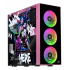 Gabinete Xtreme PC Gaming Jinx, Midi-Tower, ATX/Micro-ATX/Mini-ITX, USB 2.0/3.0, sin Fuente, 4 Ventiladores Instalados, Rosa