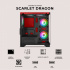 Gabinete Xtreme PC Gaming Scarlet Dragon, Mini-Tower, Micro-ATX/Mini-ITX, USB 2.0/3.0, sin Fuente, 5 Ventiladores Instalados, Negro/Rojo - Imagen adicional 5
