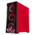 Gabinete Xtreme PC Gaming MG-23059 Ed. Scarlet Dragon, Full Tower, ATX/EATX/Micro-ATX/Mini-ITX, USB 2.0/3.0, sin Fuente, 4 Ventiladores Instalados, Negro/Rojo ― Presenta daño en una bisagra de la tapa lateral.  3