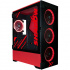 Gabinete Xtreme PC Gaming MG-23060 Edición Shadow, Full Tower, ATX/EATX/Micro-ATX/Mini-ITX, USB 2.0/3.0, sin Fuente, 4 Ventiladores Instalados, Negro/Rojo   1